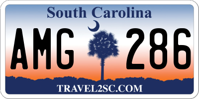 SC license plate AMG286
