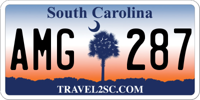 SC license plate AMG287
