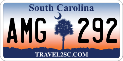 SC license plate AMG292