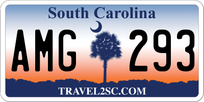 SC license plate AMG293