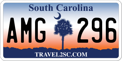 SC license plate AMG296