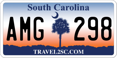 SC license plate AMG298