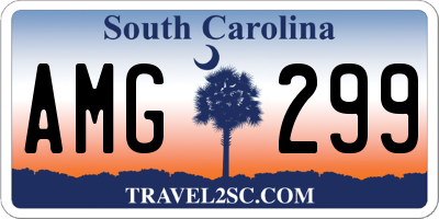 SC license plate AMG299