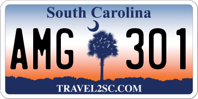 SC license plate AMG301