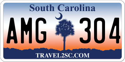 SC license plate AMG304
