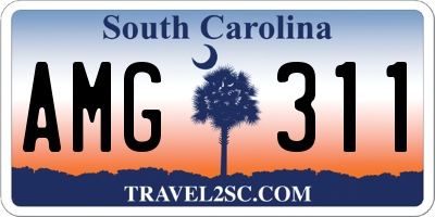 SC license plate AMG311