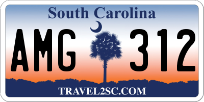 SC license plate AMG312