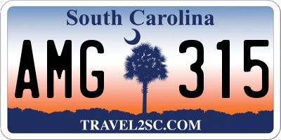 SC license plate AMG315
