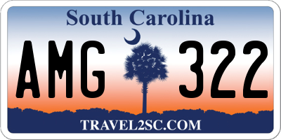 SC license plate AMG322