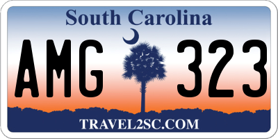 SC license plate AMG323