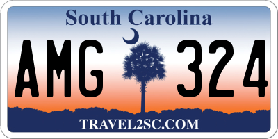 SC license plate AMG324