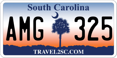 SC license plate AMG325