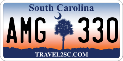 SC license plate AMG330