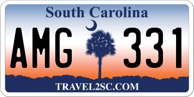 SC license plate AMG331