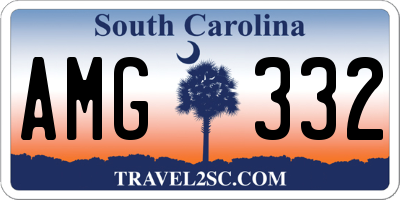 SC license plate AMG332