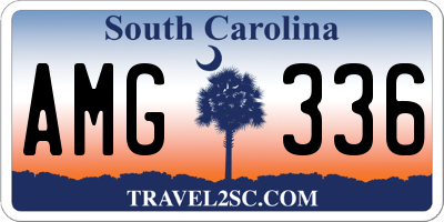 SC license plate AMG336