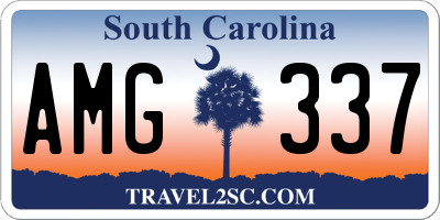 SC license plate AMG337