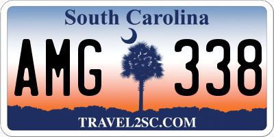 SC license plate AMG338