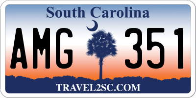 SC license plate AMG351