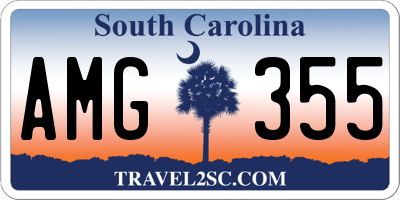 SC license plate AMG355