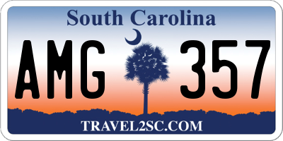 SC license plate AMG357