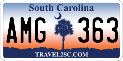 SC license plate AMG363