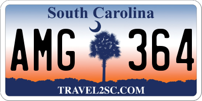 SC license plate AMG364