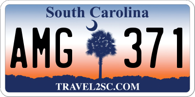SC license plate AMG371