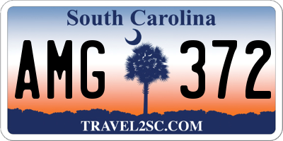 SC license plate AMG372