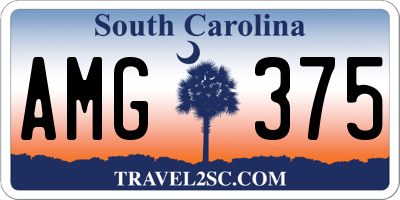 SC license plate AMG375