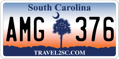 SC license plate AMG376