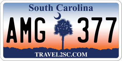 SC license plate AMG377