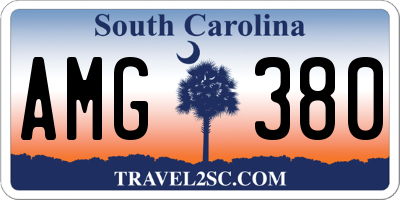 SC license plate AMG380