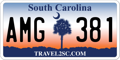 SC license plate AMG381