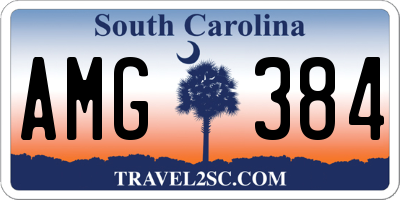 SC license plate AMG384