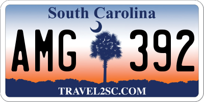 SC license plate AMG392