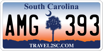 SC license plate AMG393