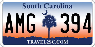 SC license plate AMG394