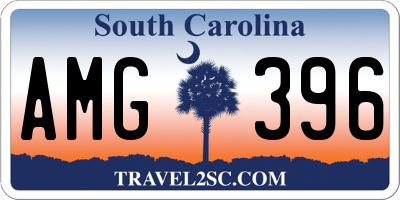 SC license plate AMG396