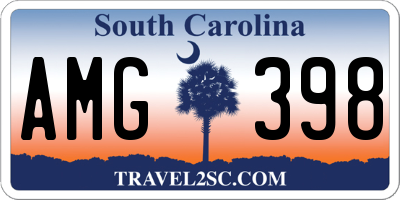 SC license plate AMG398