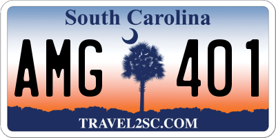 SC license plate AMG401