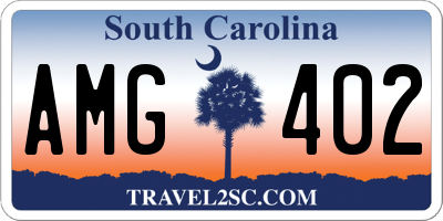 SC license plate AMG402