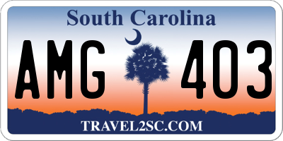 SC license plate AMG403
