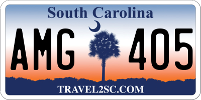 SC license plate AMG405