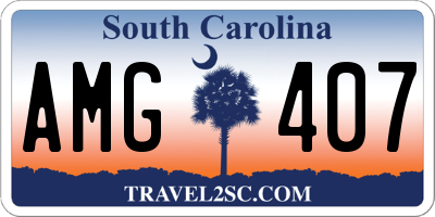 SC license plate AMG407
