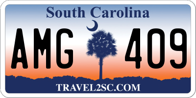 SC license plate AMG409