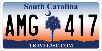 SC license plate AMG417