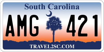 SC license plate AMG421