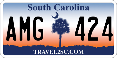 SC license plate AMG424
