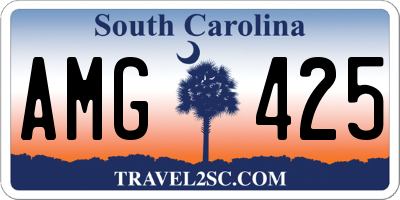SC license plate AMG425
